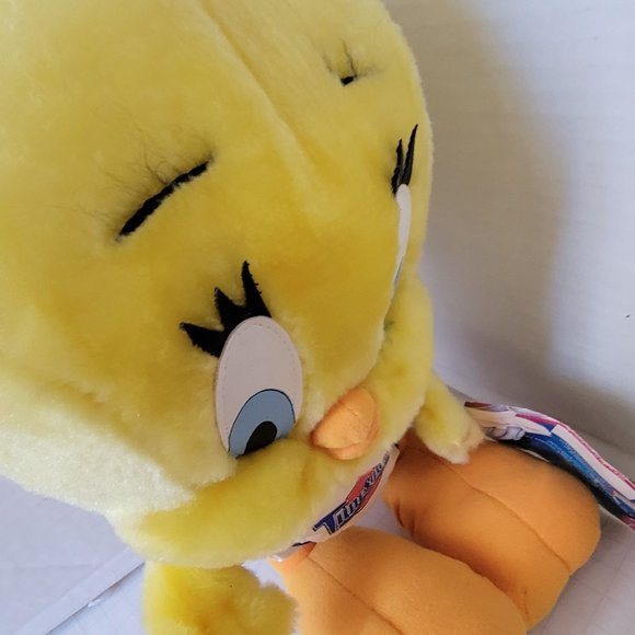 Vintage w Tag 1996 Warner Brothers Space Jam Tweety Bird Tune Squad Plush Toy - Picture 5 of 16